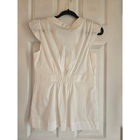 BCBGMAXARZIA Womens Woven Cotton White Top Size M NWT - Picture 2 of 9